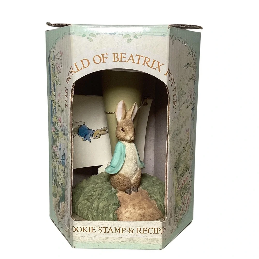 Vintage 1997 Beatrix Potter Peter Rabbit Cookie Stamp Hill Design Inc Boxed